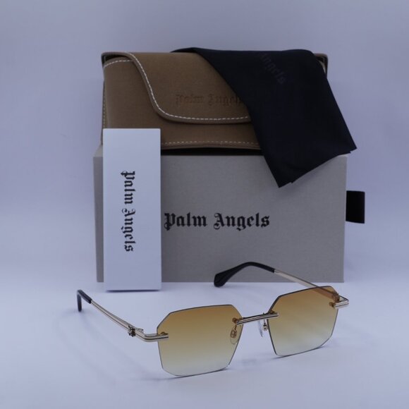 Palm Angels PERI10G QUARTZ 7622 Geometric Sunglasses - Gold/Orange - Picture 5 of 10